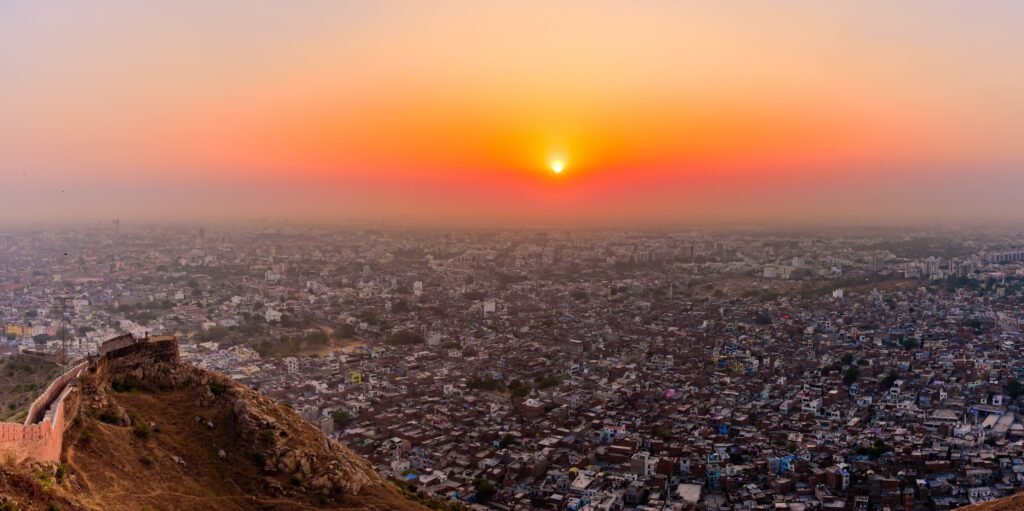 Jaipur City Sunset View From Nahargarh